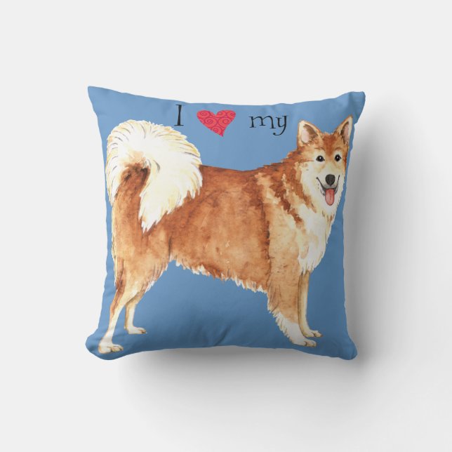 Ich Liebe mein isländischer Schafhund Kissen (Vorderseite)