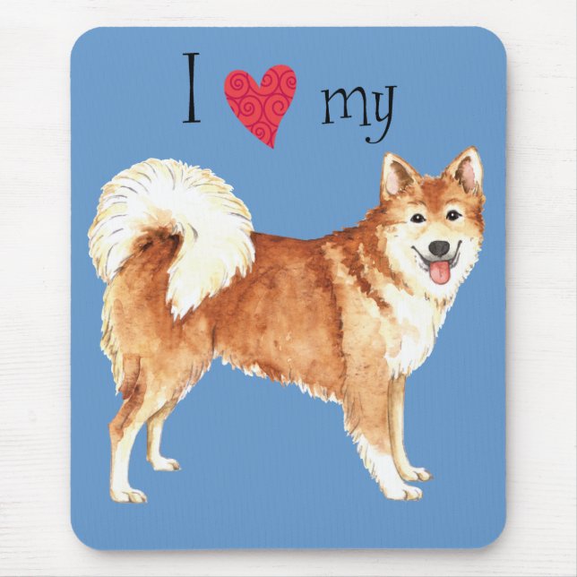 Ich Liebe mein isländischer Schafhund Mousepad (Vorne)