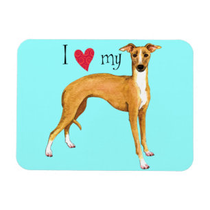 Ich Liebe mein italienisches Windhund Magnet