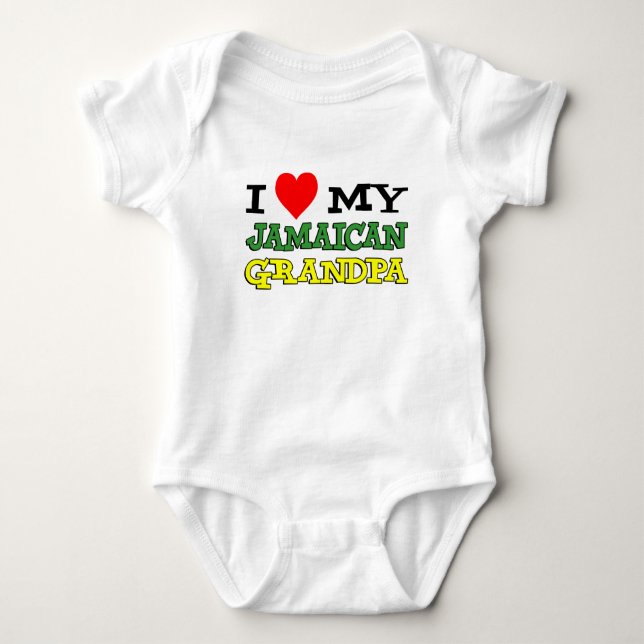 Ich Liebe mein jamaikanischer Opa Baby Strampler (Vorderseite)