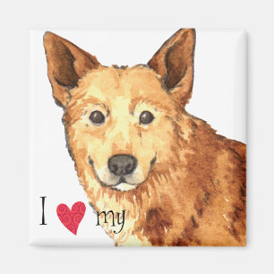 Ich Liebe mein Kanaan Hund Magnet