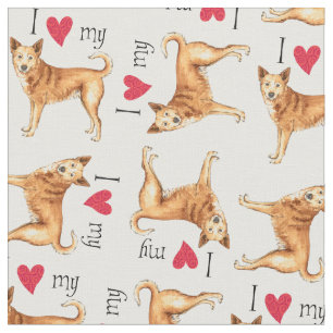 Ich Liebe mein Kanaan Hund Stoff