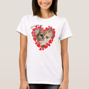 Ich liebe mein Katzenherzen Foto T-Shirt