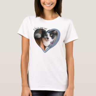 Ich liebe mein Katzenherzfotografie T-Shirt