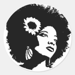 Ich Liebe mein kinky Curly Hair Runder Aufkleber