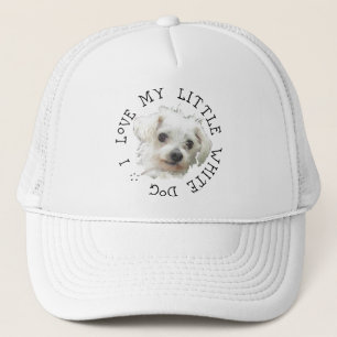 Ich Liebe mein kleiner weißer Hund - Maltesisch Truckerkappe