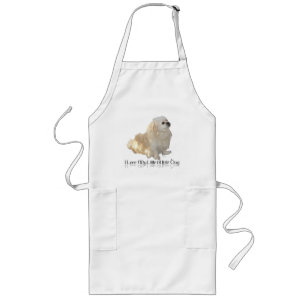 Ich Liebe mein kleiner weißer Hund - Pekingese ! Lange Schürze