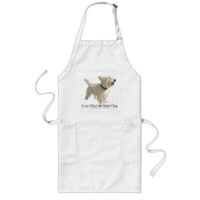 Ich Liebe mein kleiner weißer Hund - Westie Lange Schürze (Vorne)