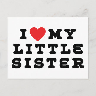 Ich Liebe mein kleines Geschenk für Schwester Postkarte