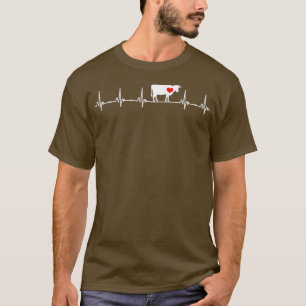 Ich Liebe mein Kuhventil EKG Herzklopfpatient T-Shirt