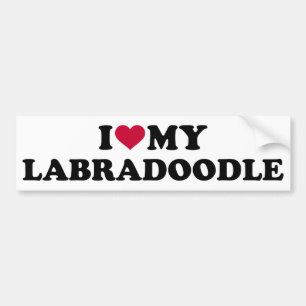 Ich Liebe mein Labradoodell Autoaufkleber