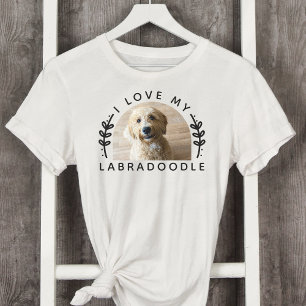 Ich Liebe mein Labradoodle Hund Foto T-Shirt
