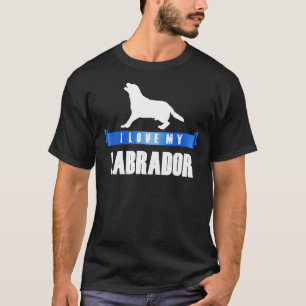 Ich Liebe mein Labrador Blue Ribbon T-Shirt