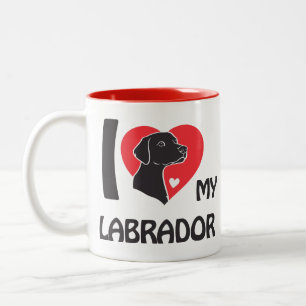 Ich Liebe mein Labrador - Loyal Dog Lover Design Zweifarbige Tasse