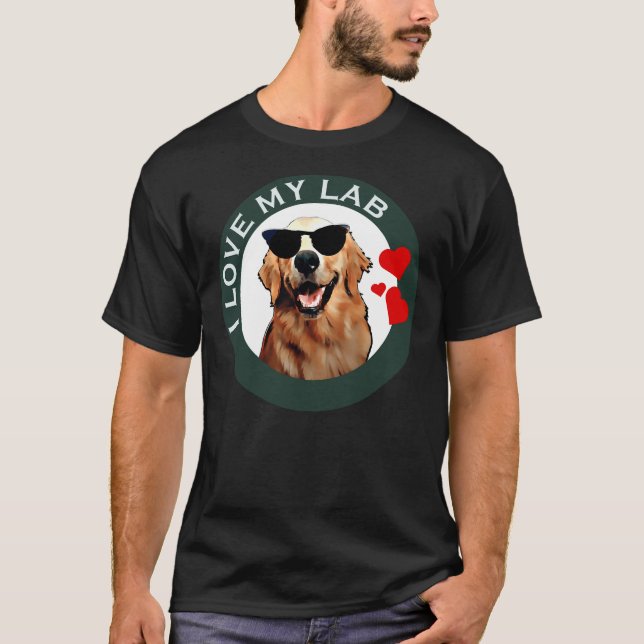 Ich Liebe mein Labrador Retriever Green Active T-Shirt (Vorderseite)