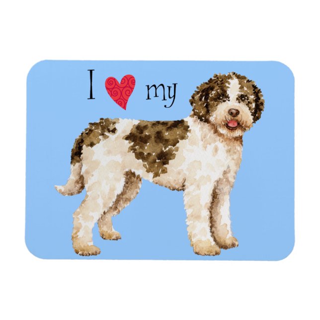 Ich Liebe mein Lagotto Magnet (Horizontal)