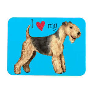 Ich Liebe mein Lakeland Terrier Magnet