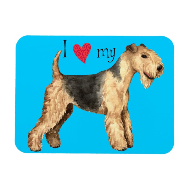 Ich Liebe mein Lakeland Terrier Magnet (Horizontal)