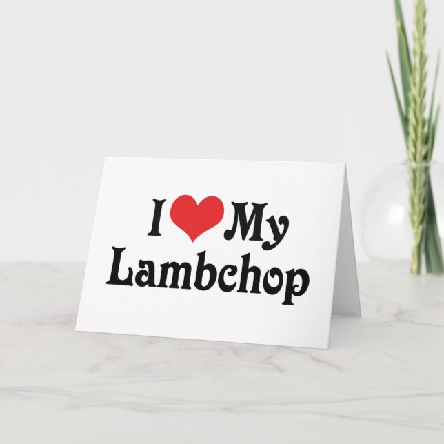 Ich Liebe mein Lambchop Karte (Vorderseite)