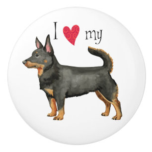 Ich Liebe mein Lancashire Heeler Keramikknauf