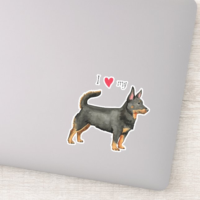Ich Liebe mein Lancashire Heeler Vinyl Sticker (Detail)