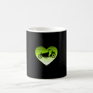 Ich liebe mein Lastenfahrrad - Grünes Retro-Herz Kaffeetasse