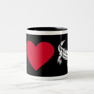 "Ich Liebe mein Leguan " Zweifarbige Tasse