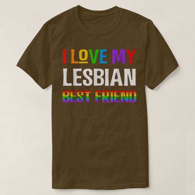 Ich Liebe mein lesbischer bester Freund Rainbow LG T-Shirt (Design vorne)