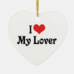 Ich liebe mein Liebhaber-Ornament Keramikornament