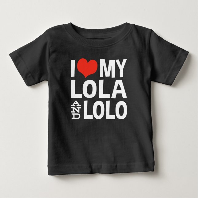 Ich Liebe Mein Lola und Lolo Baby T-shirt (Vorderseite)