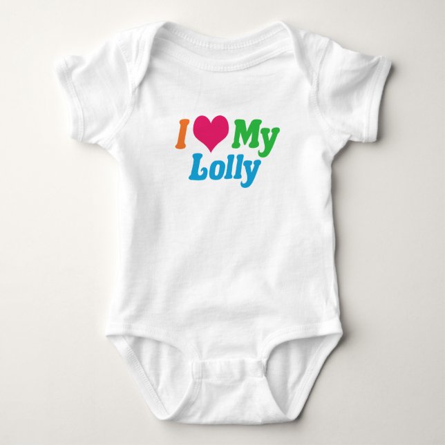 Ich Liebe mein Lollon Baby Strampler (Vorderseite)
