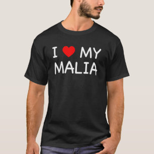 Ich Liebe Mein Malia Vorname Rotes Herz T-Shirt