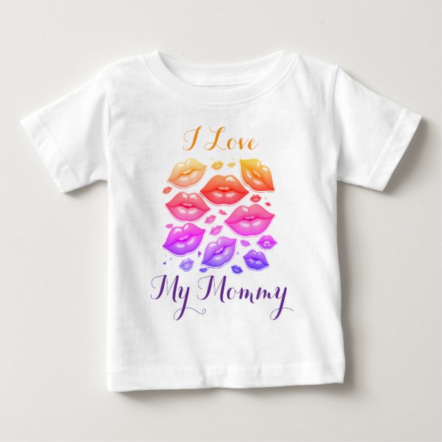 Ich Liebe mein Mama-Kleinkind-T - Shirt (Vorderseite)
