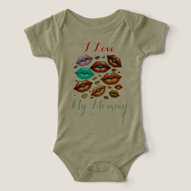 Ich Liebe mein Mama-Kleinkind-T - Shirt (Design Vorderseite)