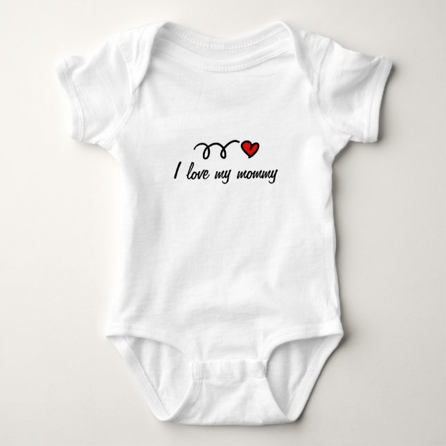 Ich Liebe mein Mama-Outfit für das Baby Baby Strampler (Vorderseite)