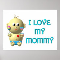 Ich Liebe mein Mami Bouncing Baby mit Herz & Klamm