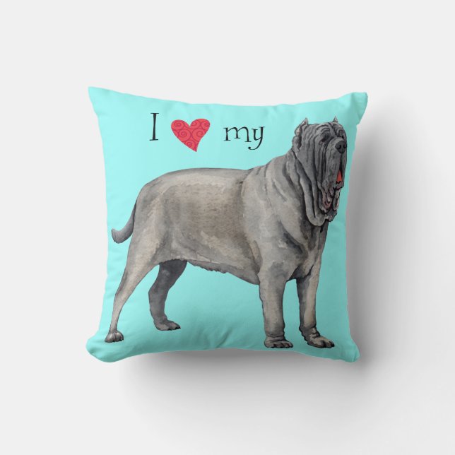 Ich Liebe mein Mastino Kissen (Vorderseite)