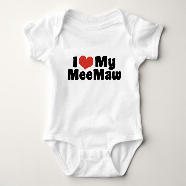 Ich Liebe mein MeeMaw Baby Strampler (Vorderseite)