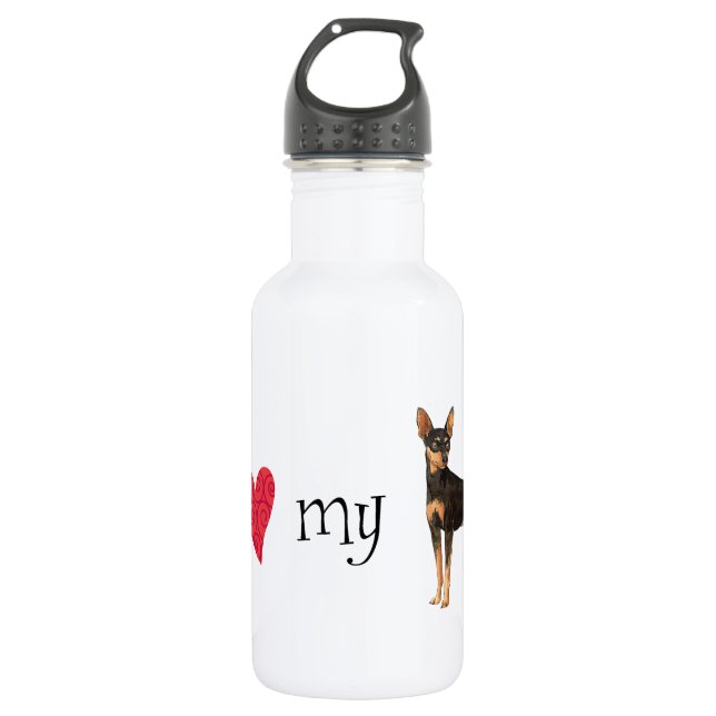 Ich Liebe mein Min-Button Trinkflasche (Vorderseite)