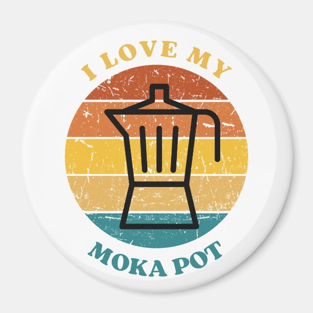 Ich Liebe mein Moka Pot Magnet (Vorne)