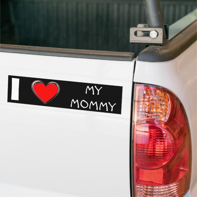 ICH LIEBE MEIN MOMMY "HERZ ART" AUTOAUFKLEBER (Auf Lkw)