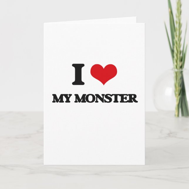 Ich Liebe mein Monster Karte (Vorderseite)