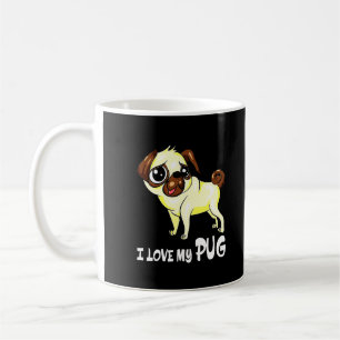 Ich Liebe mein Mops Funny Geschenk Kaffeetasse
