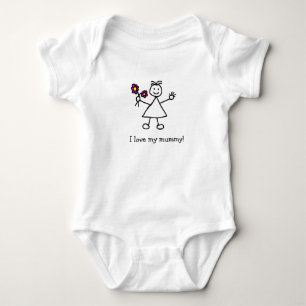 Ich liebe mein Mummy Mädchen Baby Strampler
