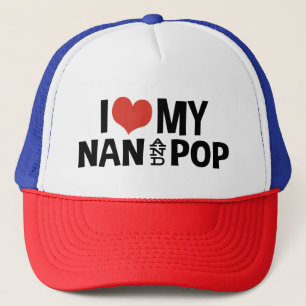 Ich Liebe Mein Nan und Pop Truckerkappe