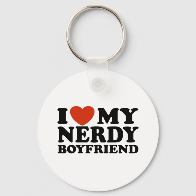 Ich Liebe mein Nerdy Boyfriend Schlüsselanhänger (Vorderseite)