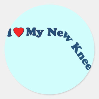 Ich Liebe mein neues Knie Runder Aufkleber