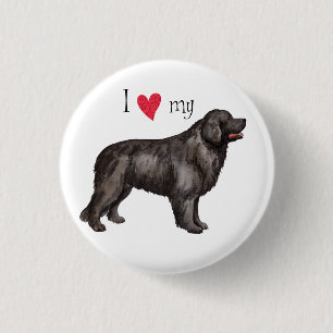 Ich Liebe mein Neufundland Button