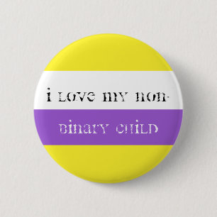 Ich Liebe mein nichtbinäres Kind Button