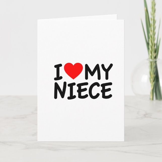 Ich Liebe mein Nichte Karte (Vorderseite)